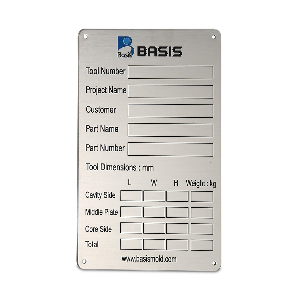 Label sticker self adhesive metal name plate