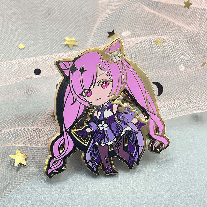 Custom Enamel Pin with Glitter