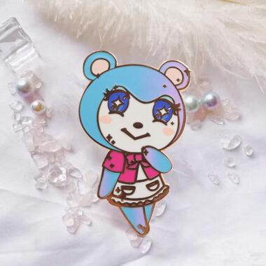 Custom Enamel Pin with Glitter