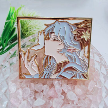 Custom Soft Enamel Pin with Glitter