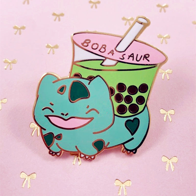 Custom Soft Enamel Pin with Glitter