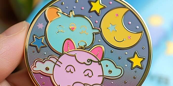 Custom Glitter Enamel Pins