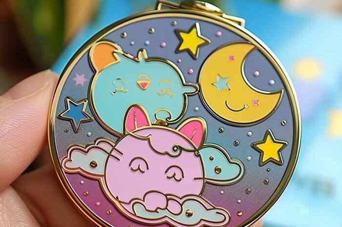 Custom Glitter Enamel Pins