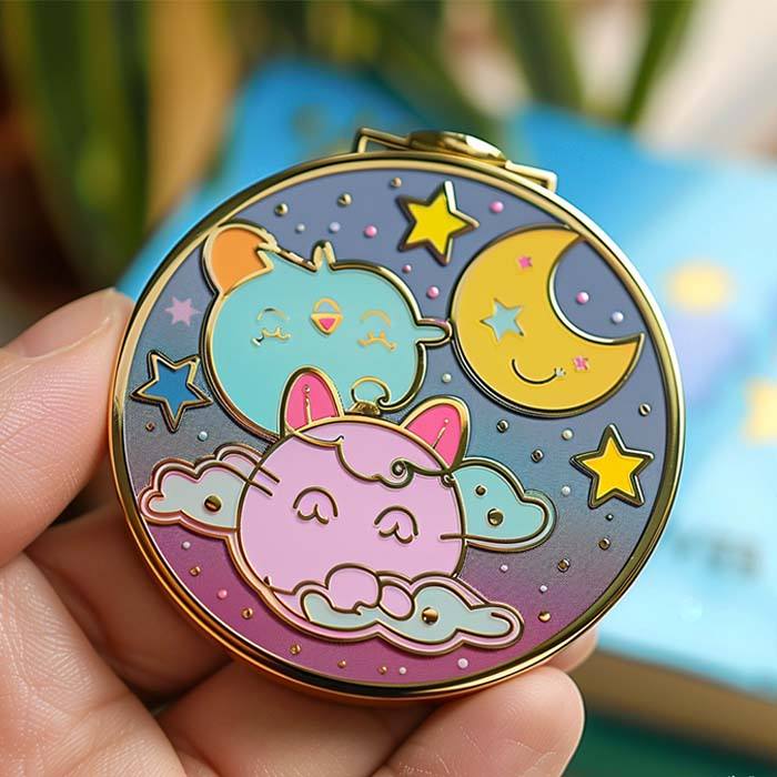 Custom Glitter Enamel Pins