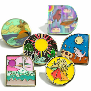 Custom Glitter Enamel Pins