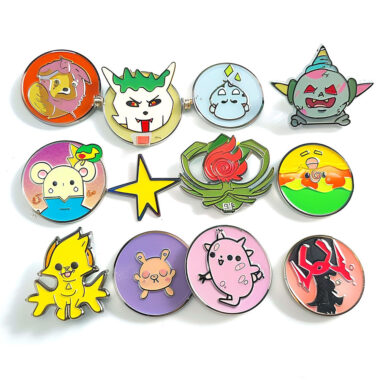 Custom Glitter Enamel Pins