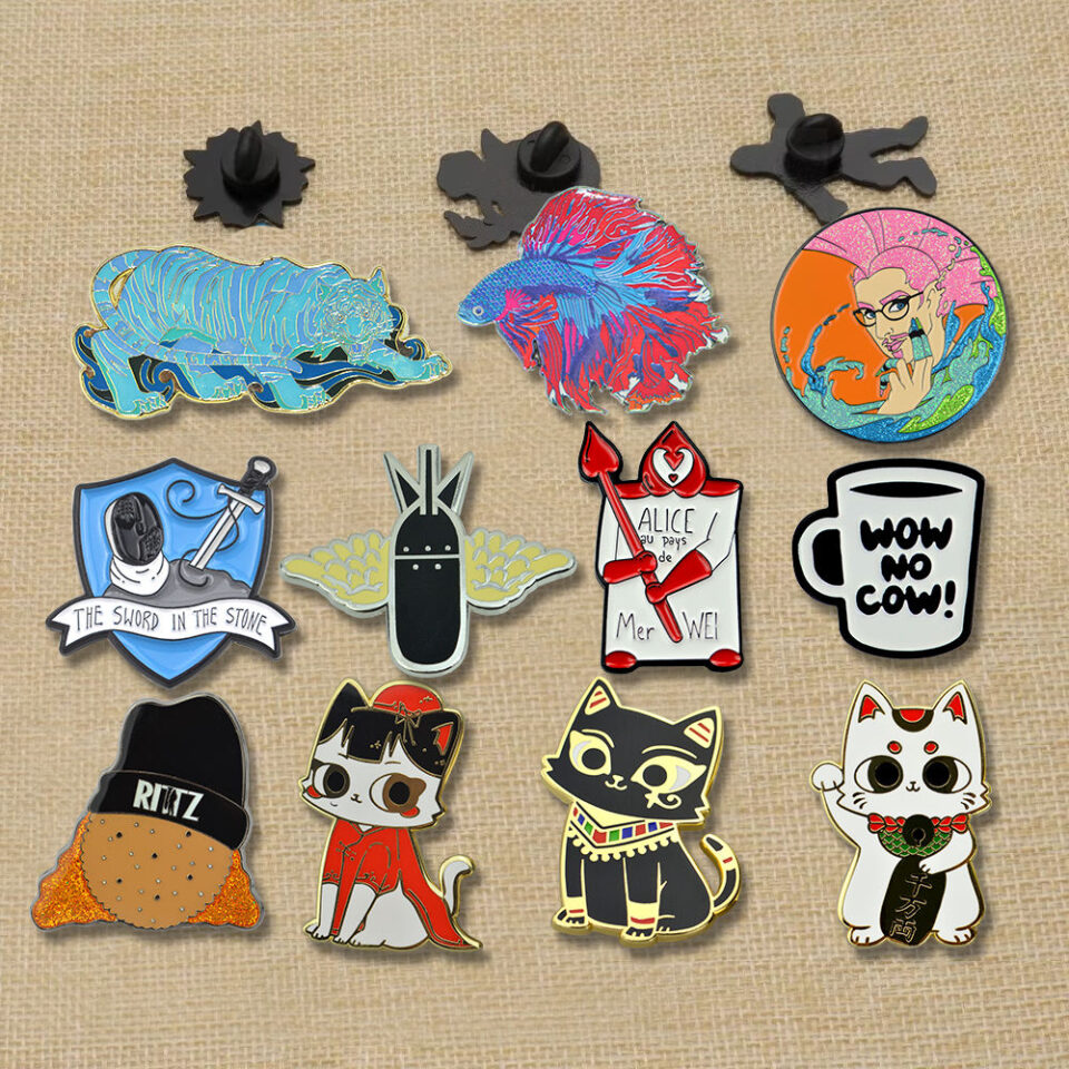 hard enamel lapel pin custom design