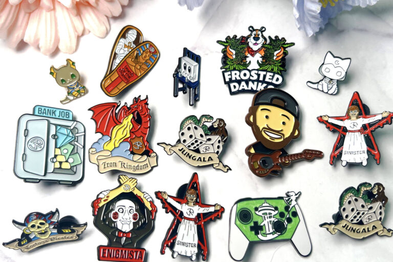 metal lapel pins with gold plating