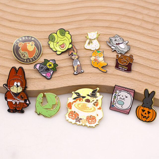 cartoon enamel lapel pins