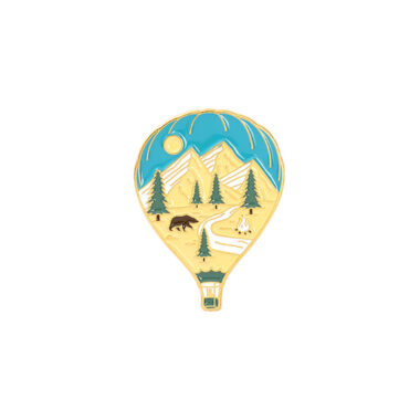 balloon travel enamel pin