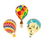 balloon travel enamel pin