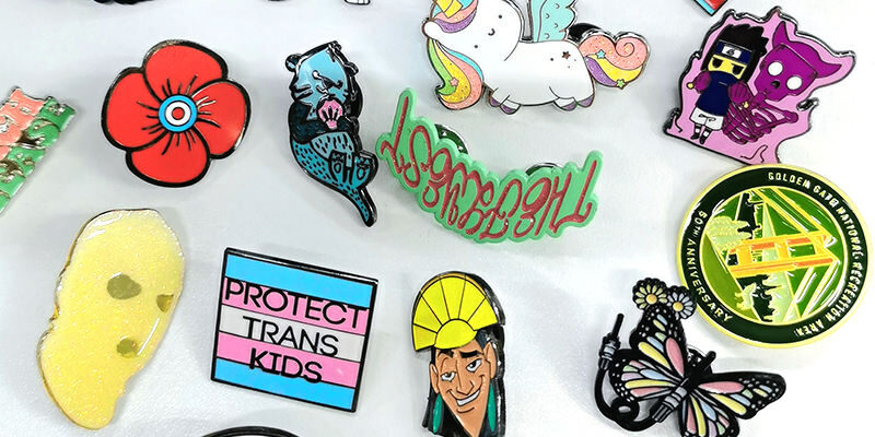 Cartoon anime enamel lapel pin with glitter