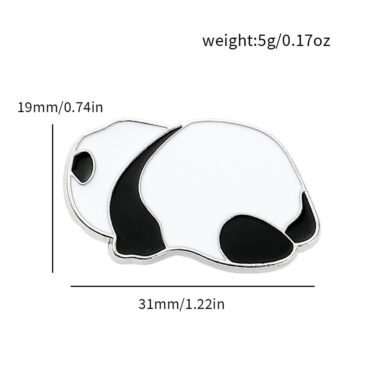 Cute panda cartoon enamel lapel pin