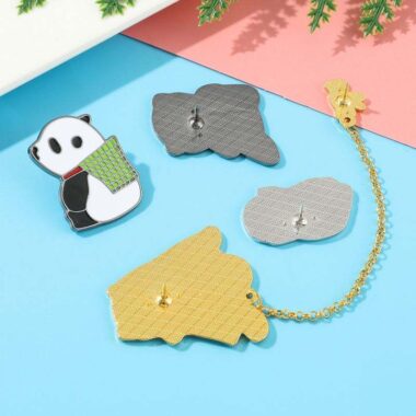 Cute panda cartoon enamel lapel pin